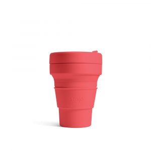 stojo pocket cup 12 oz coral